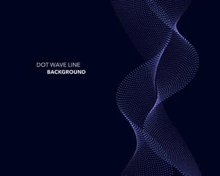 Elegant abstract vector dot wave line futuristic style background template 스톡 일러스트