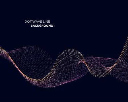 Elegant abstract vector dot wave line futuristic style background template 스톡 일러스트