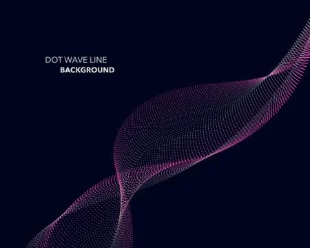 Elegant abstract vector dot wave line futuristic style background template 스톡 일러스트