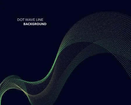 Elegant abstract vector dot wave line futuristic style background template Stock Illustration