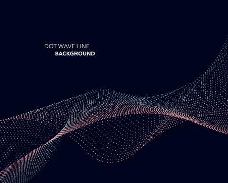 Elegant abstract vector dot wave line futuristic style background template 스톡 일러스트