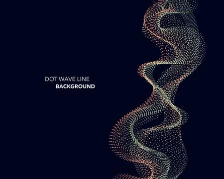 Elegant abstract vector dot wave line futuristic style background template 스톡 일러스트