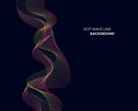 Elegant abstract vector dot wave line futuristic style background template Stock Illustration
