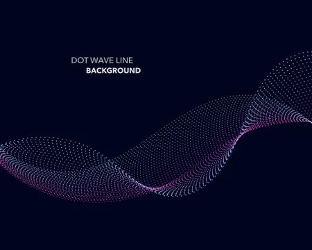 Elegant abstract vector dot wave line futuristic style background template Stockillustratie