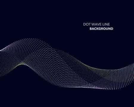 Elegant abstract vector dot wave line futuristic style background template 스톡 일러스트