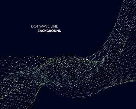 Elegant abstract vector dot wave line futuristic style background template 스톡 일러스트