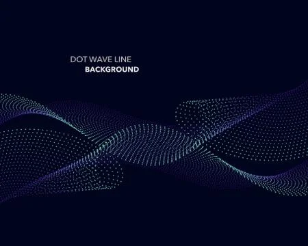 Elegant abstract vector dot wave line futuristic style background template 스톡 일러스트
