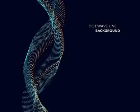 Elegant abstract vector dot wave line futuristic style background template イラスト素材