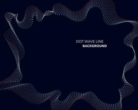 Elegant abstract vector dot wave line futuristic style background template 스톡 일러스트