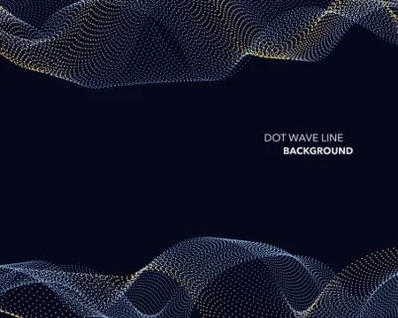 Elegant abstract vector dot wave line futuristic style background template 스톡 일러스트