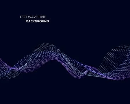 Elegant abstract vector dot wave line futuristic style background template 스톡 일러스트