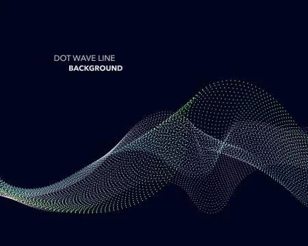 Elegant abstract vector dot wave line futuristic style background template 스톡 일러스트