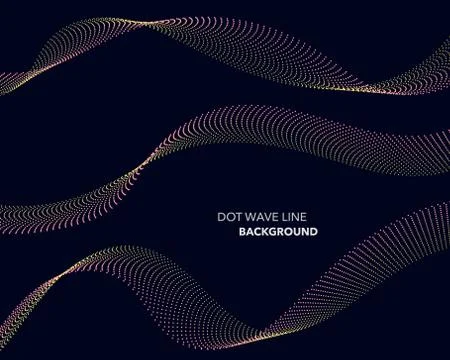 Elegant abstract vector dot wave line futuristic style background template 스톡 일러스트