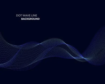 Elegant abstract vector dot wave line futuristic style background template 스톡 일러스트