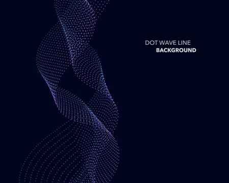 Elegant abstract vector dot wave line futuristic style background template イラスト素材