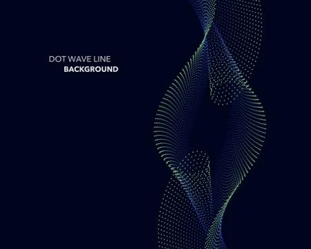 Elegant abstract vector dot wave line futuristic style background template Illustrazione stock