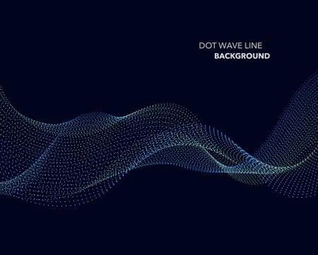 Elegant abstract vector dot wave line futuristic style background template 스톡 일러스트