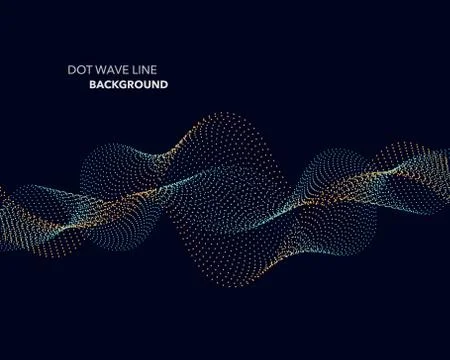 Elegant abstract vector dot wave line futuristic style background template 스톡 일러스트