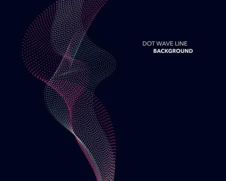 Elegant abstract vector dot wave line futuristic style background template イラスト素材