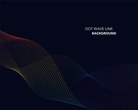 Elegant abstract vector spectrum rainbow gradient wave dot line futuristic st Stock Illustration