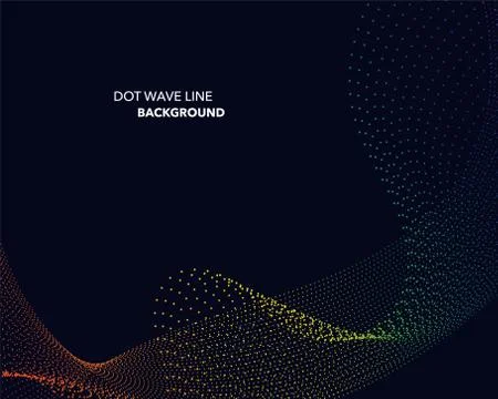Elegant abstract vector spectrum rainbow gradient wave dot line futuristic st Stock Illustration