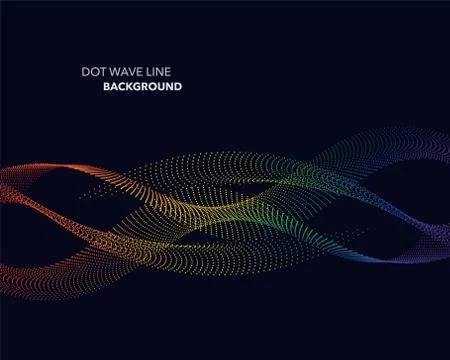 Elegant abstract vector spectrum rainbow gradient wave dot line futuristic st イラスト素材