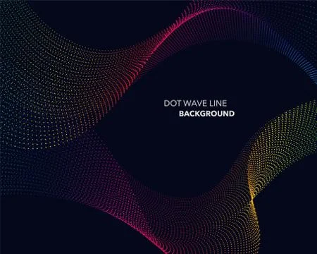 Elegant abstract vector spectrum rainbow gradient wave dot line futuristic st Illustrazione stock