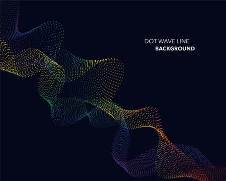 Elegant abstract vector spectrum rainbow gradient wave dot line futuristic st Illustrazione stock