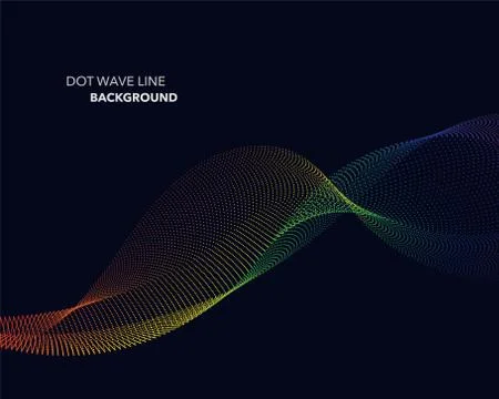 Elegant abstract vector spectrum rainbow gradient wave dot line futuristic st Stockillustratie