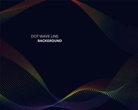Elegant abstract vector spectrum rainbow gradient wave dot line futuristic st イラスト素材