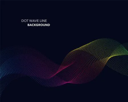 Elegant abstract vector spectrum rainbow gradient wave dot line futuristic st イラスト素材