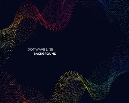 Elegant abstract vector spectrum rainbow gradient wave dot line futuristic st Stock Illustration