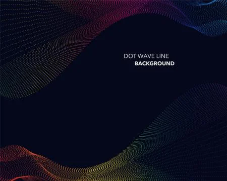 Elegant abstract vector spectrum rainbow gradient wave dot line futuristic st Stock Illustration