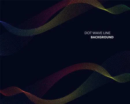 Elegant abstract vector spectrum rainbow gradient wave dot line futuristic st イラスト素材