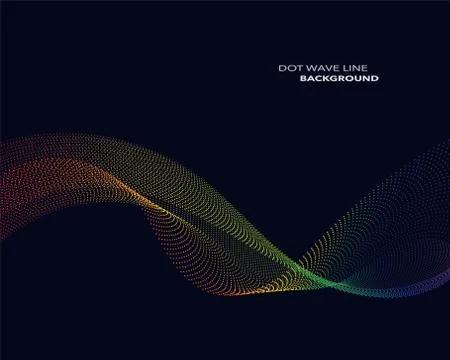 Elegant abstract vector spectrum rainbow gradient wave dot line futuristic st イラスト素材