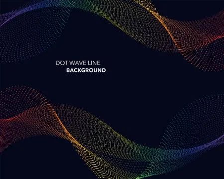Elegant abstract vector spectrum rainbow gradient wave dot line futuristic st 스톡 일러스트