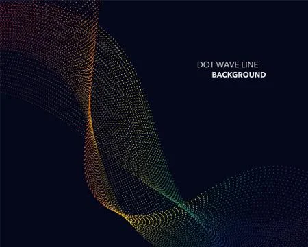 Elegant abstract vector spectrum rainbow gradient wave dot line futuristic st Stock Illustration