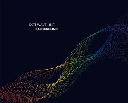 Elegant abstract vector spectrum rainbow gradient wave dot line futuristic st Illustrazione stock