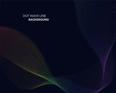 Elegant abstract vector spectrum rainbow gradient wave dot line futuristic st Stock Illustration
