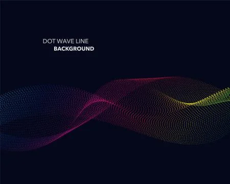 Elegant abstract vector spectrum rainbow gradient wave dot line futuristic st イラスト素材
