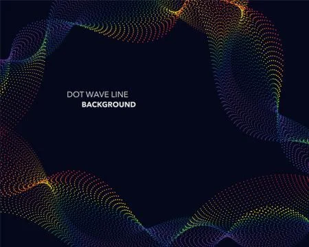 Elegant abstract vector spectrum rainbow gradient wave dot line futuristic st 스톡 일러스트
