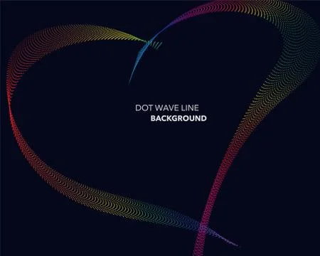 Elegant abstract vector spectrum rainbow gradient wave dot line futuristic st Stock Illustration