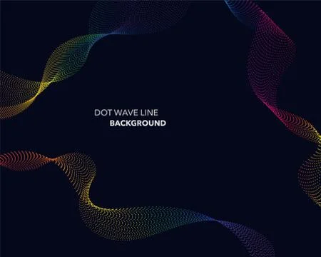 Elegant abstract vector spectrum rainbow gradient wave dot line futuristic st Stock Illustration