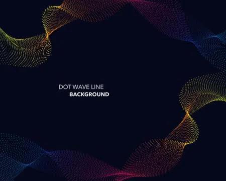 Elegant abstract vector spectrum rainbow gradient wave dot line futuristic st 스톡 일러스트