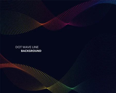 Elegant abstract vector spectrum rainbow gradient wave dot line futuristic st イラスト素材