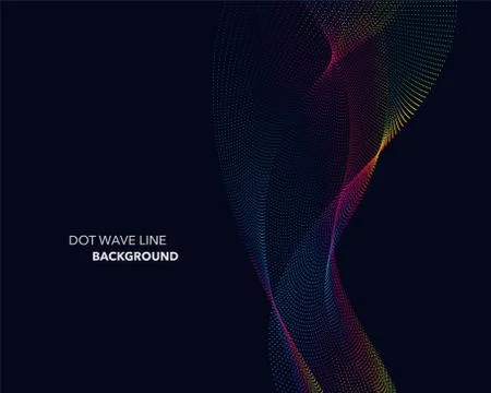 Elegant abstract vector spectrum rainbow gradient wave dot line futuristic st イラスト素材