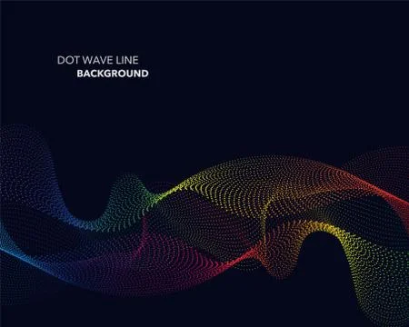 Elegant abstract vector spectrum rainbow gradient wave dot line futuristic st イラスト素材