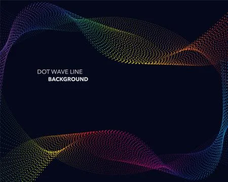 Elegant abstract vector spectrum rainbow gradient wave dot line futuristic st Illustrazione stock
