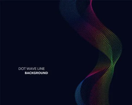 Elegant abstract vector spectrum rainbow gradient wave dot line futuristic st Stock Illustration