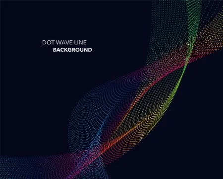 Elegant abstract vector spectrum rainbow gradient wave dot line futuristic st 스톡 일러스트